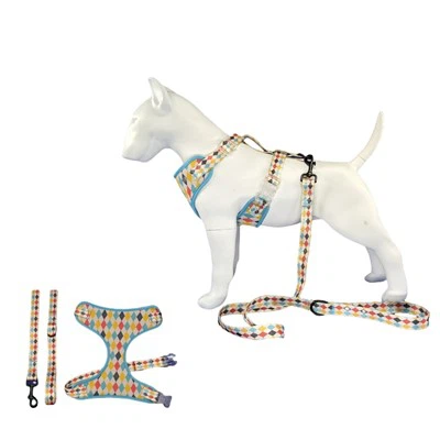 רתמת כלב רשת מודפסת